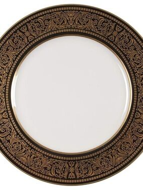 Mikasa Black and Gold Ornate Dinner Plate